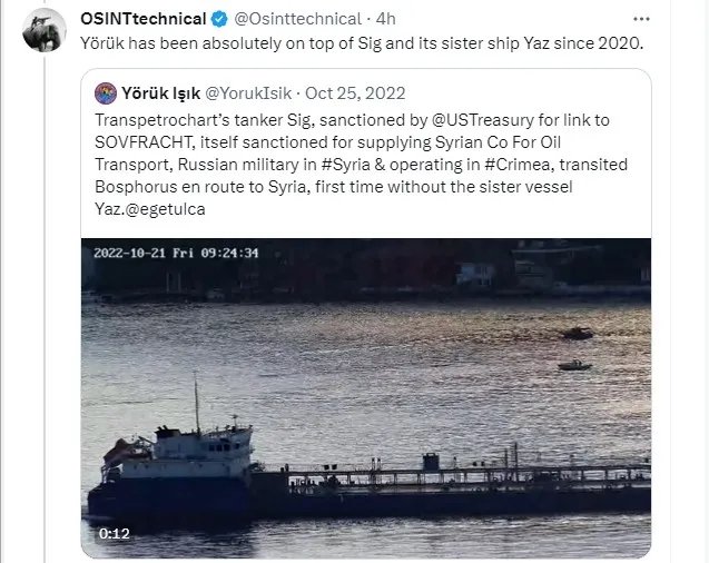 Стало известно, куда вез горючее российский танкер SIG: доказательства от известного расследователя 2