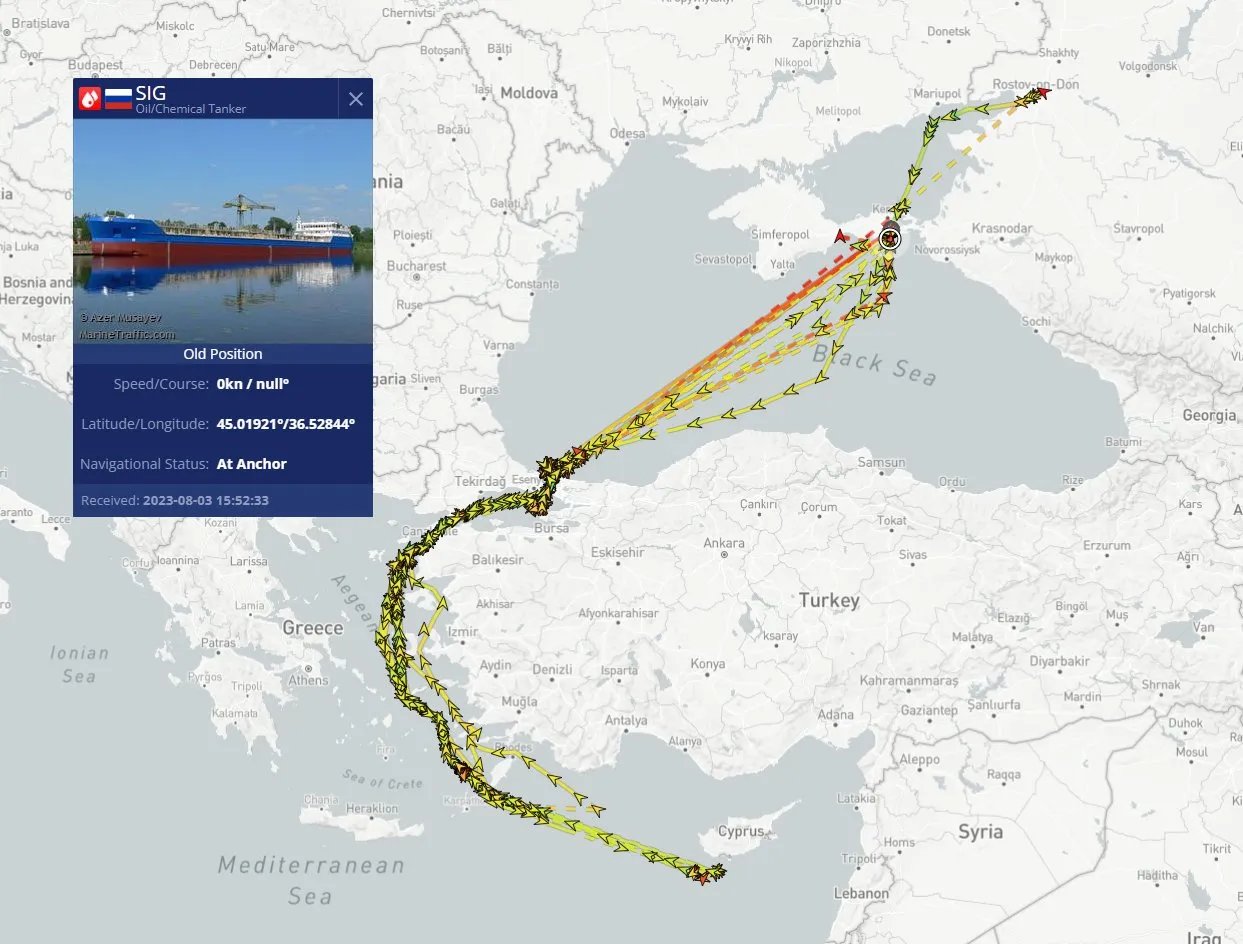 Стало известно, куда вез горючее российский танкер SIG: доказательства от известного расследователя 3