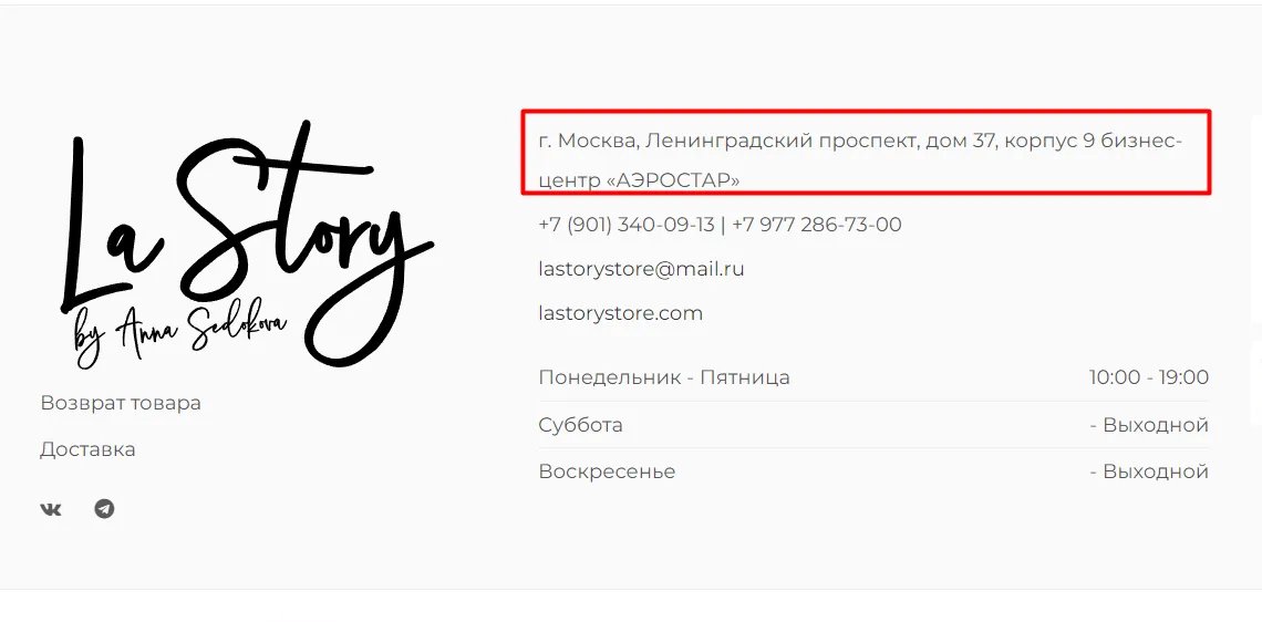 Інформація про бренд Анни Сєдокової
