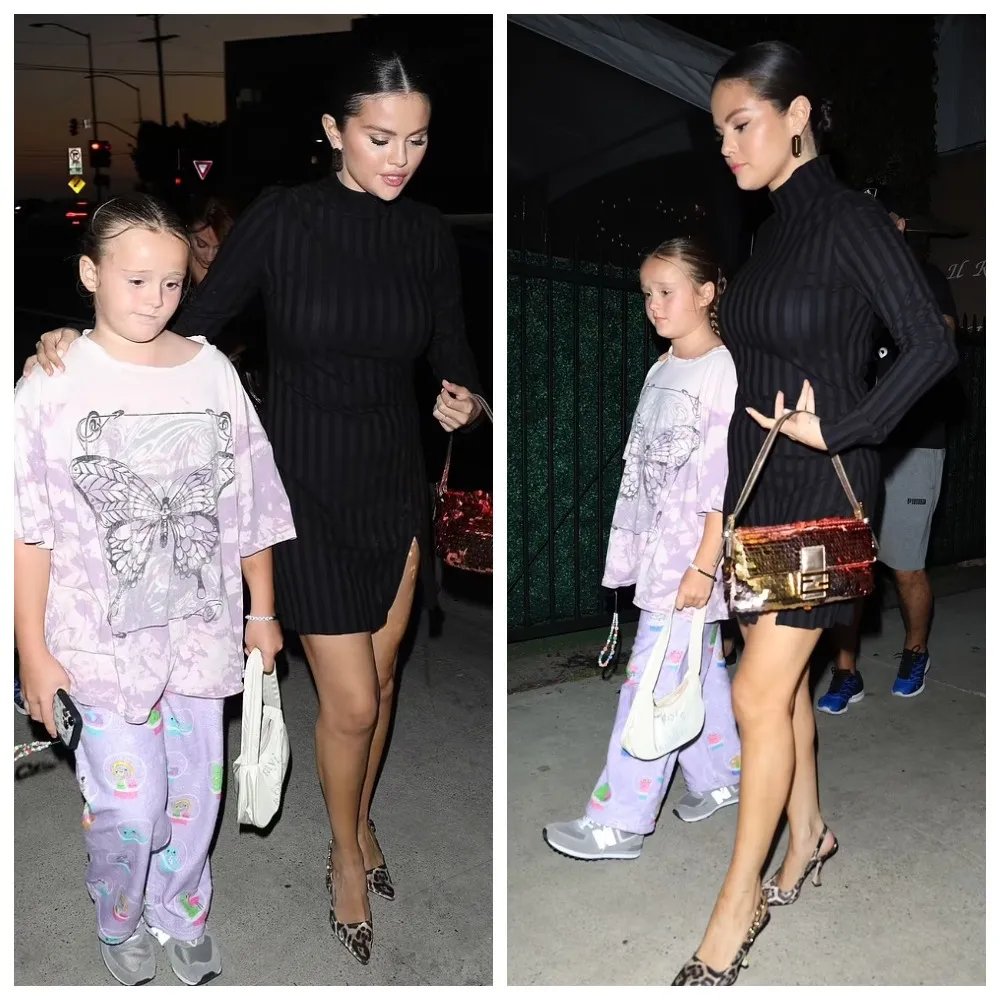 Селену сопровождала ее младшая сестра