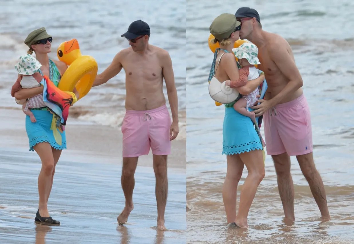 Пэрис Гилтон с мужем и сыном на Гавайях