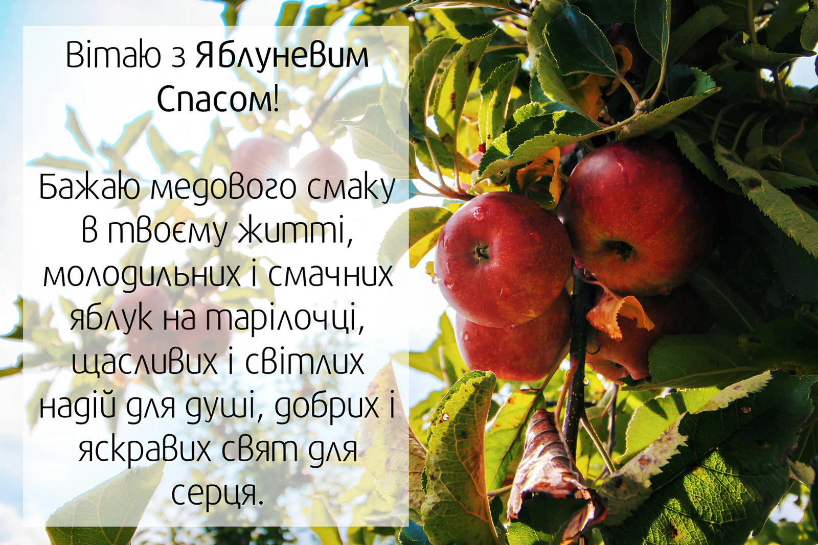 З Яблучним Спасом!