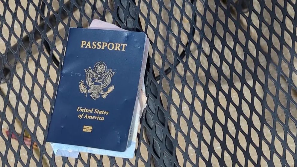 Так выглядел пожеванный паспорт Донато. Фото: ABC News