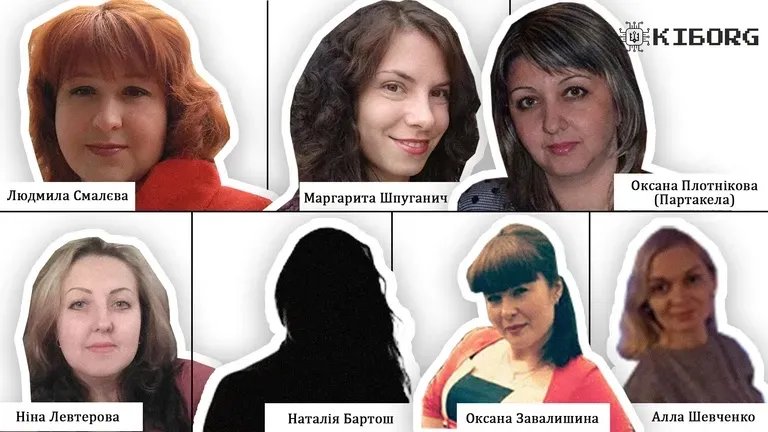 Колаборанты, помогающие похищать украинских детей. Фото KibOrg News