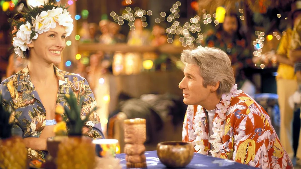 Джулія Робертс та Річард Гір на знімальному майданчику фільму "Наречена-втікачка".