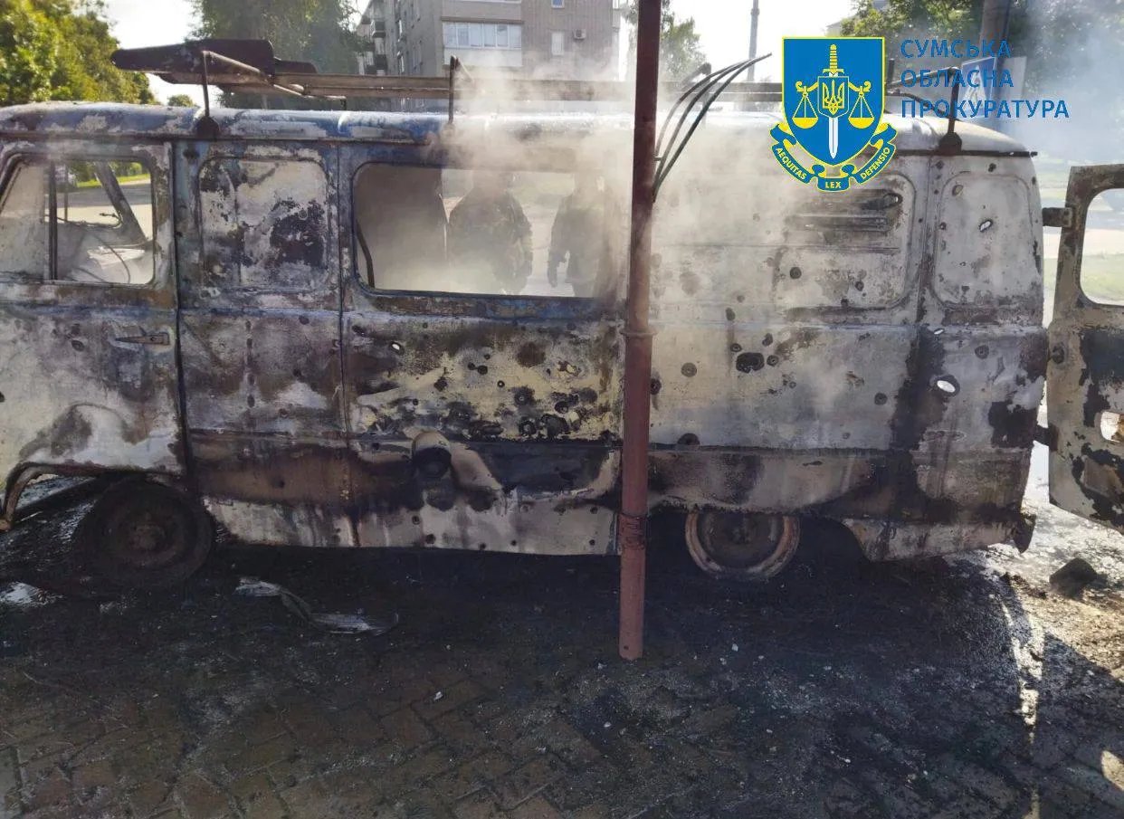 На Сумщині росіяни розстріляли автомобіль енергетиків з території рф, а на Харківщині убили жінку, обстрілявши хутір - фото і подробиці він ОГП 1