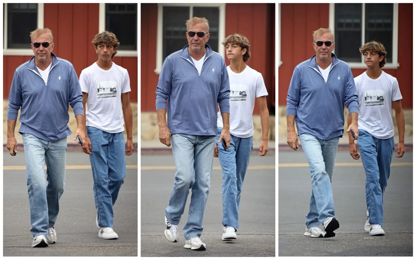 Костнер с одним из своих сыновей