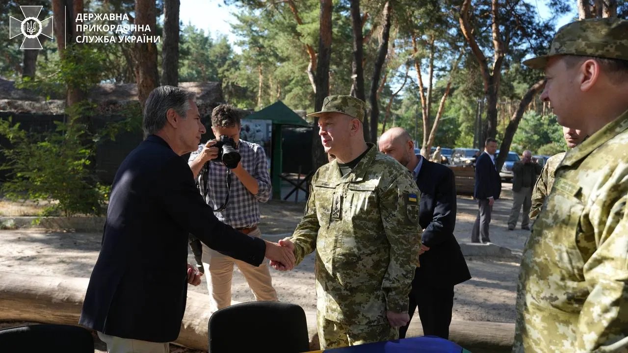 Блинкен встретился с пограничниками. Фото: ГНСУ
