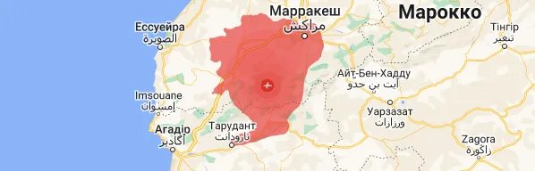 Магнитуда землетрясения 7,2 балла