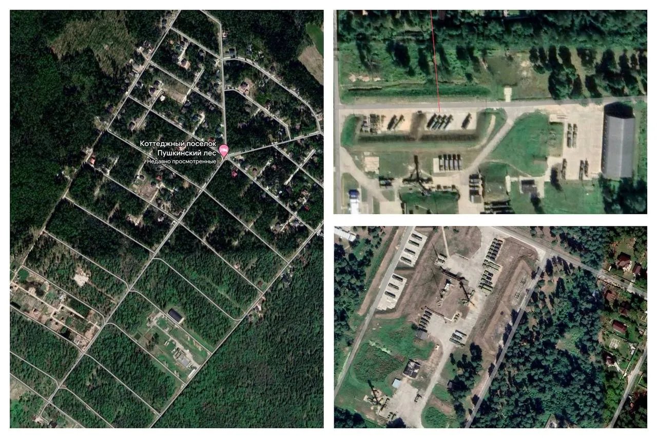 Местоположение ПВО в окрестностях Москвы