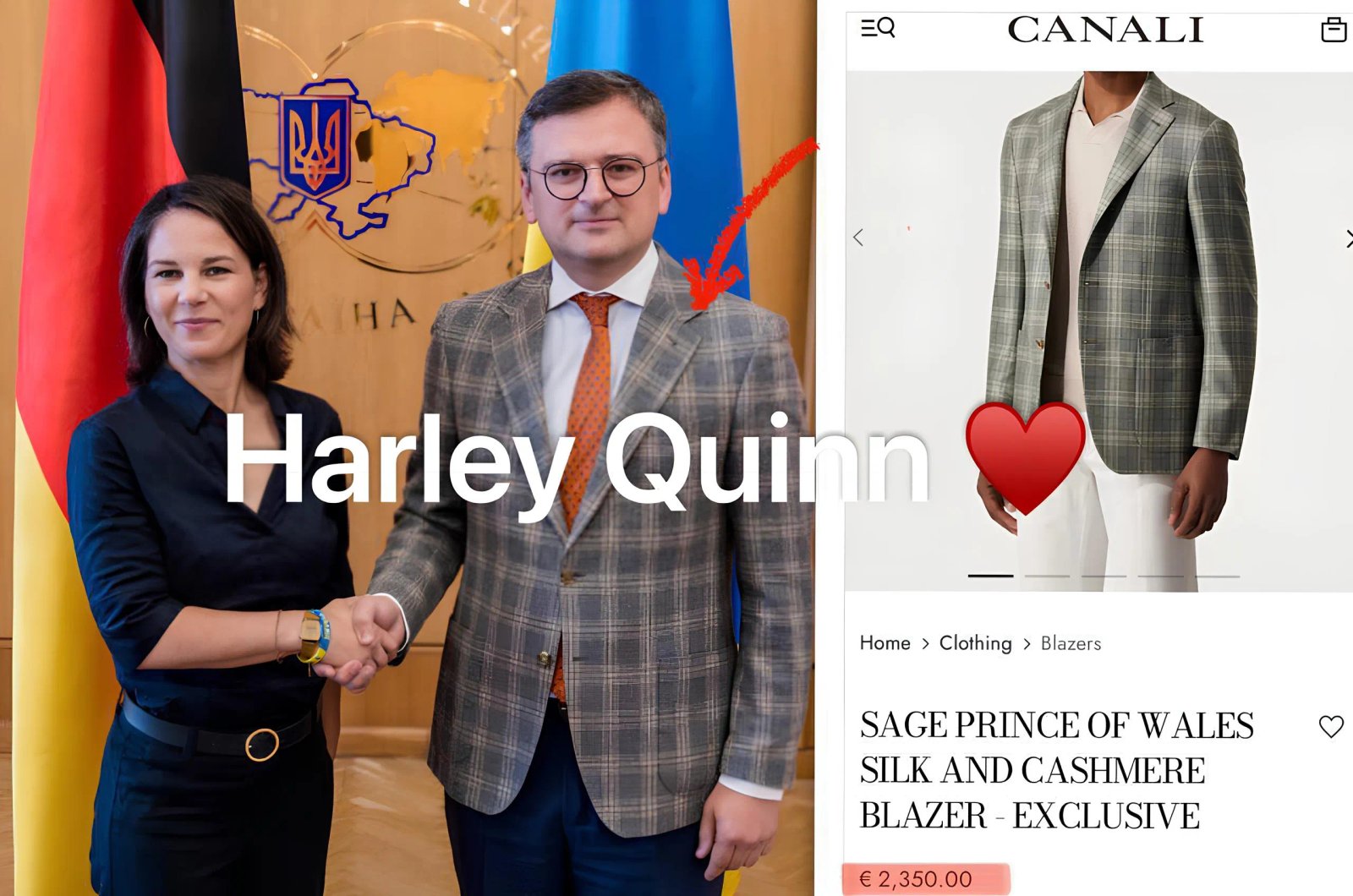 Модель такого піджака коштує 2,350 тисячі євро, а отже за сьогоднішнім курсом ціна складатиме 92, 5 тисячі гривень. Однак, менше з тим )