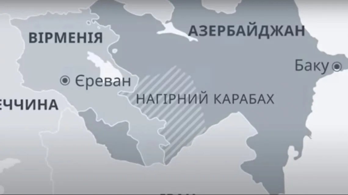 Нагірний Карабах на карті