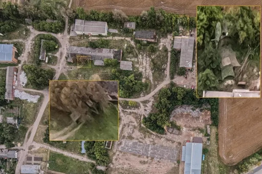 Аэрофотосъемка "хлопка" в Курской области от СБУ