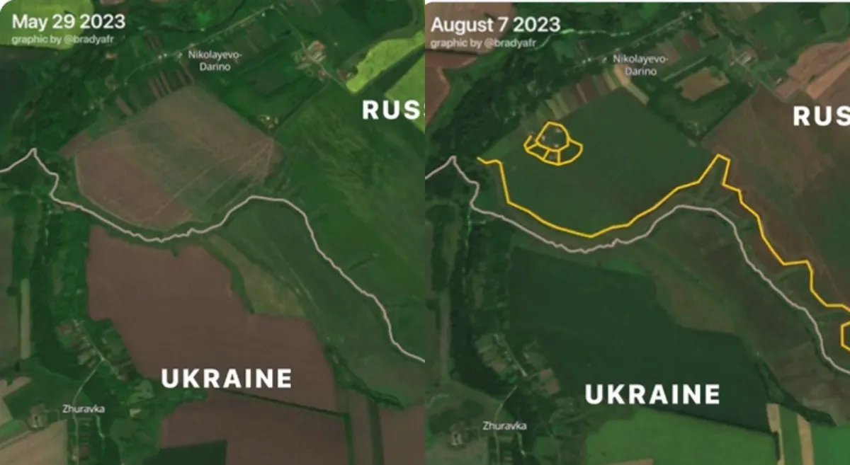 Укрепление россиян в Курской области май 2023 и август 2023 года Укрепление россиян в Курской области май 2023 года и август 2023 года