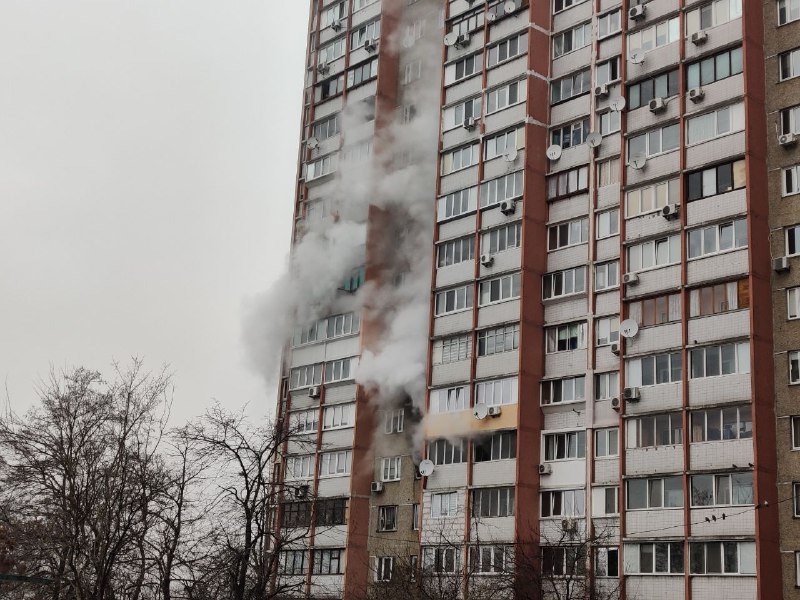 19 января в Киеве по адресу улица Каштановой, 15а произошел пожар 19 января в Киеве по адресу улица Каштановой, 15а произошел пожар