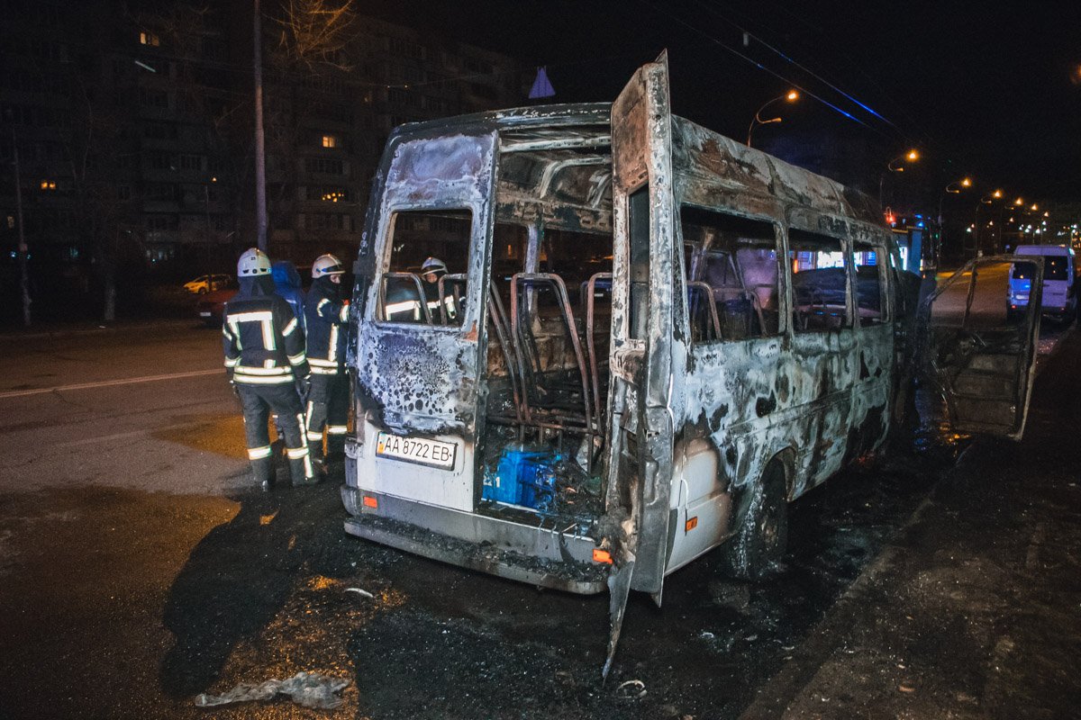 Огонь полностью уничтожил автомобиль