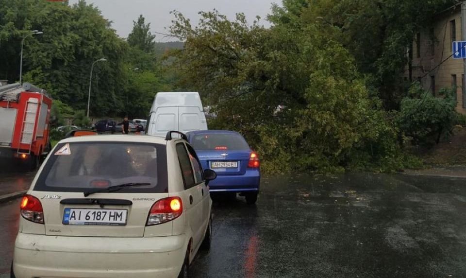В Киеве стихия завалила деревья и затопила улицы: фото и видео последствий непогоды 4