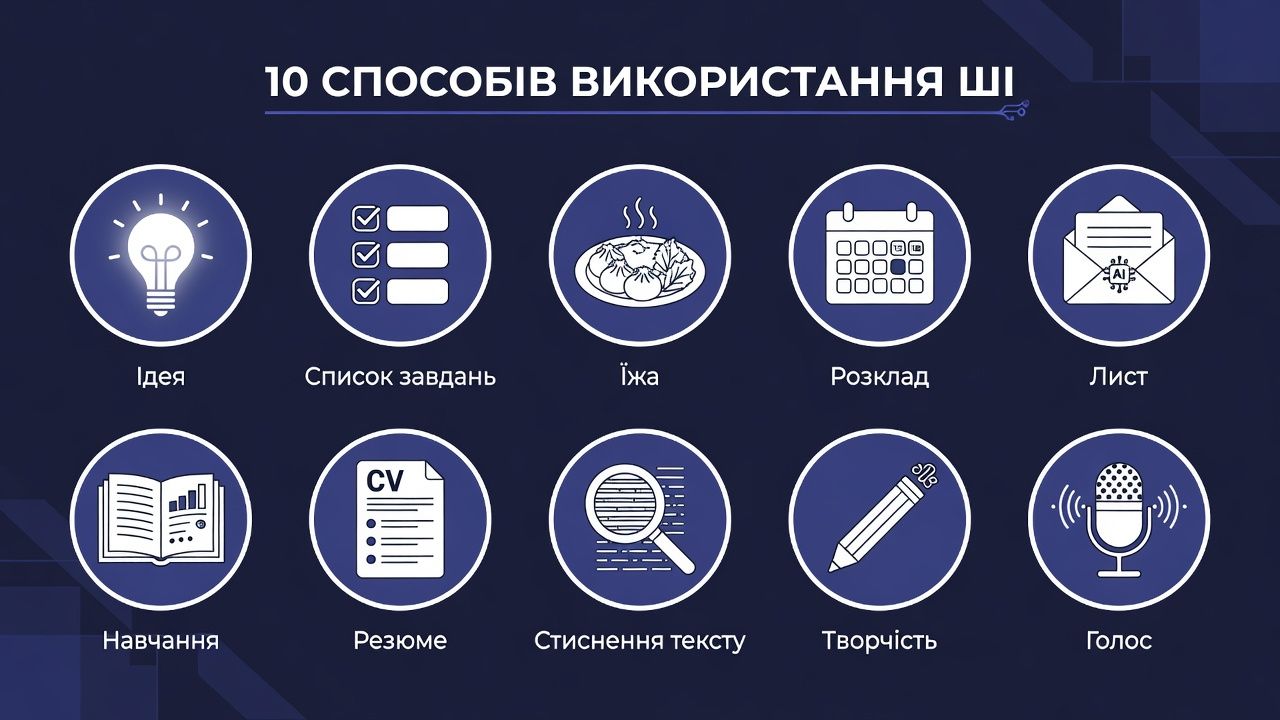 Инфографика – ИИ в повседневной жизни 10 способов использования ИИ