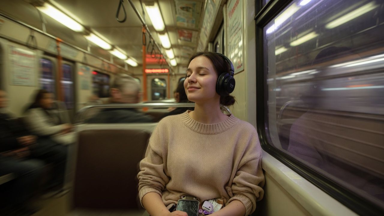 ANC навушники в метро