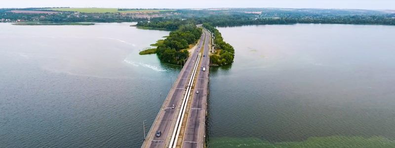 Усть-Самарский мост в Днепре: видео с высоты птичьего полета