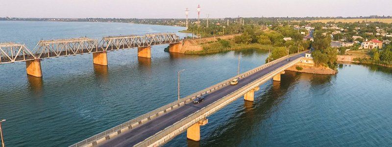 Самарский мост в Днепре: видео с высоты птичьего полета