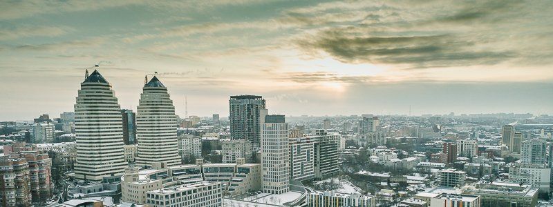 Как выглядит зимний Днепр с высоты: сказочные пейзажи города