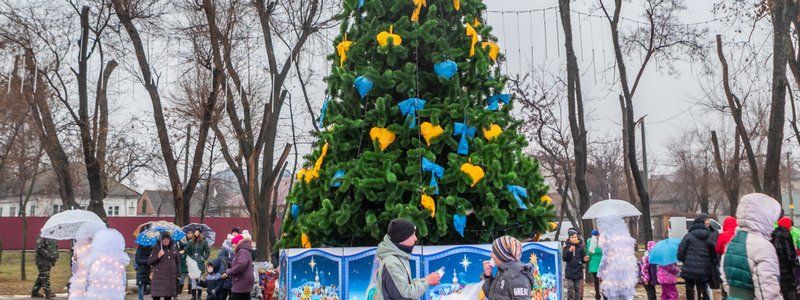 В Днепре открыли главную елку АНД района