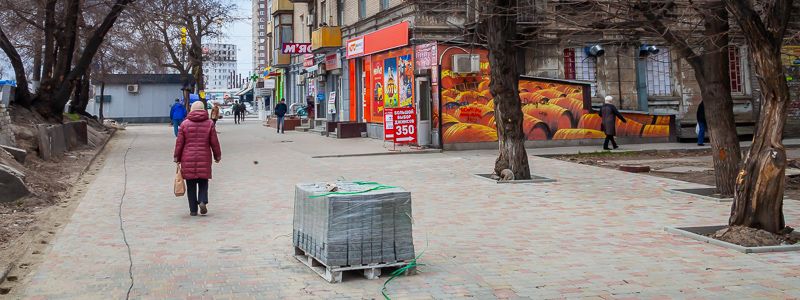 В Днепре полным ходом идет благоустройство улицы Бердянской