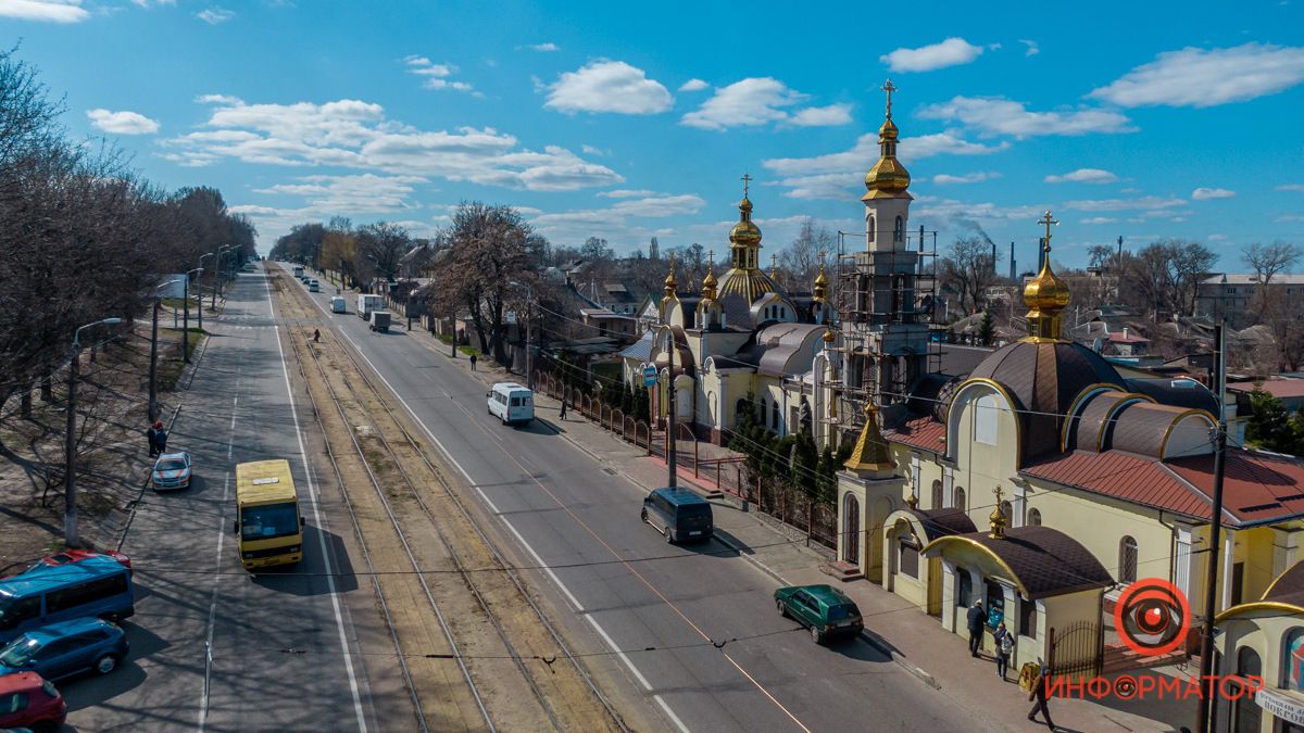 Как в Днепре выглядит проспект Мазепы с высоты