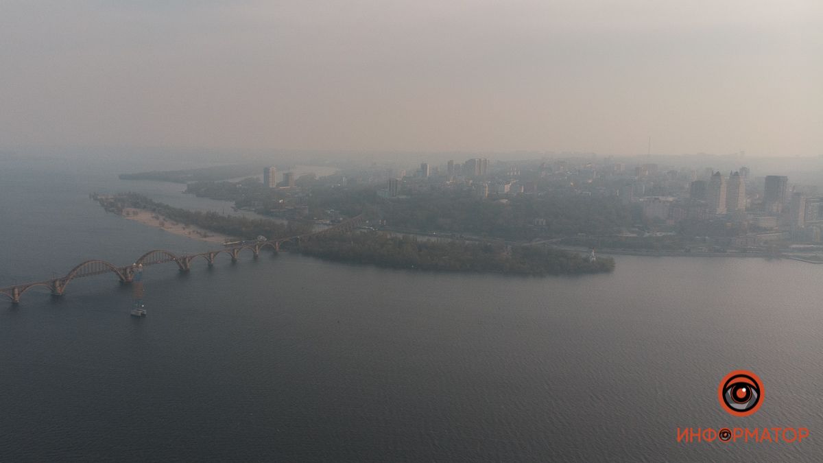 Как выглядит вечернее небо Днепра во время смога