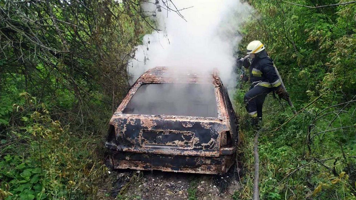 В Днепре сгорел автомобиль Opel