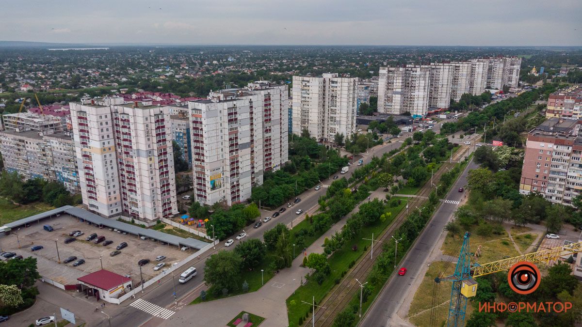 Как выглядит проспект Мира в Днепре в пасмурный летний день