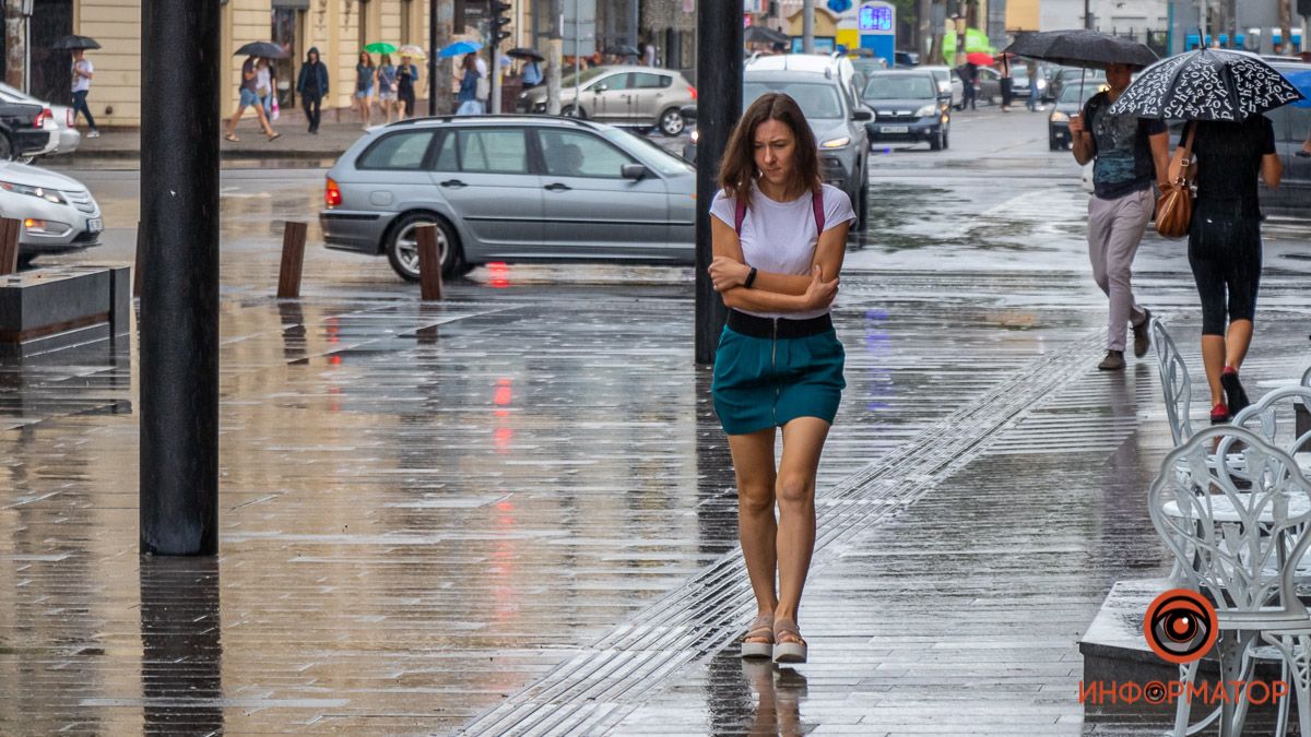 В Днепре прошел долгожданный летний дождь