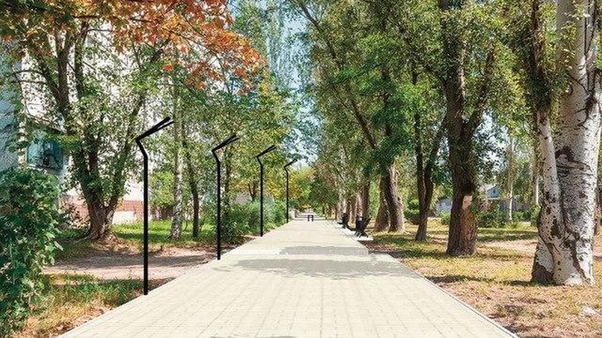 В Приднепровске на улице Космонавтов реконструируют пешеходную зону