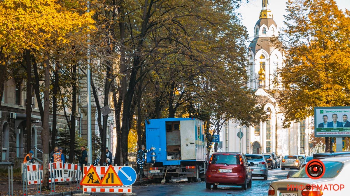 В Днепре улицу Европейскую заливает водой