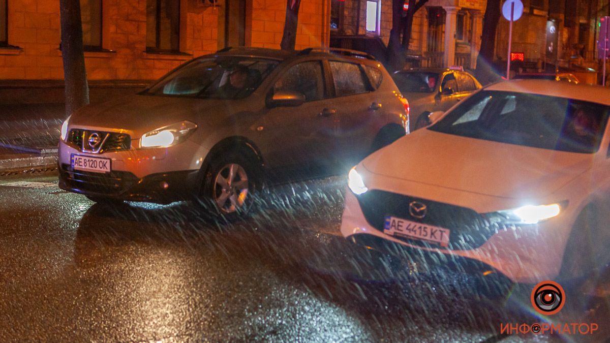 В Днепре прошел январский ливень