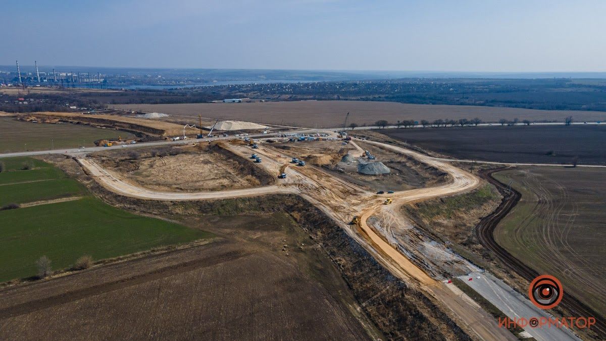 Как идет строительство двухуровневой развязки на объездной Днепра
