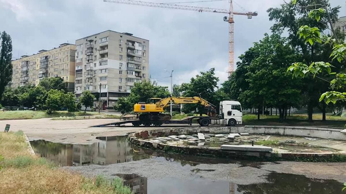 В Днепре в сквере имени Александра Усачева вместо старого фонтана появится скейт-парк