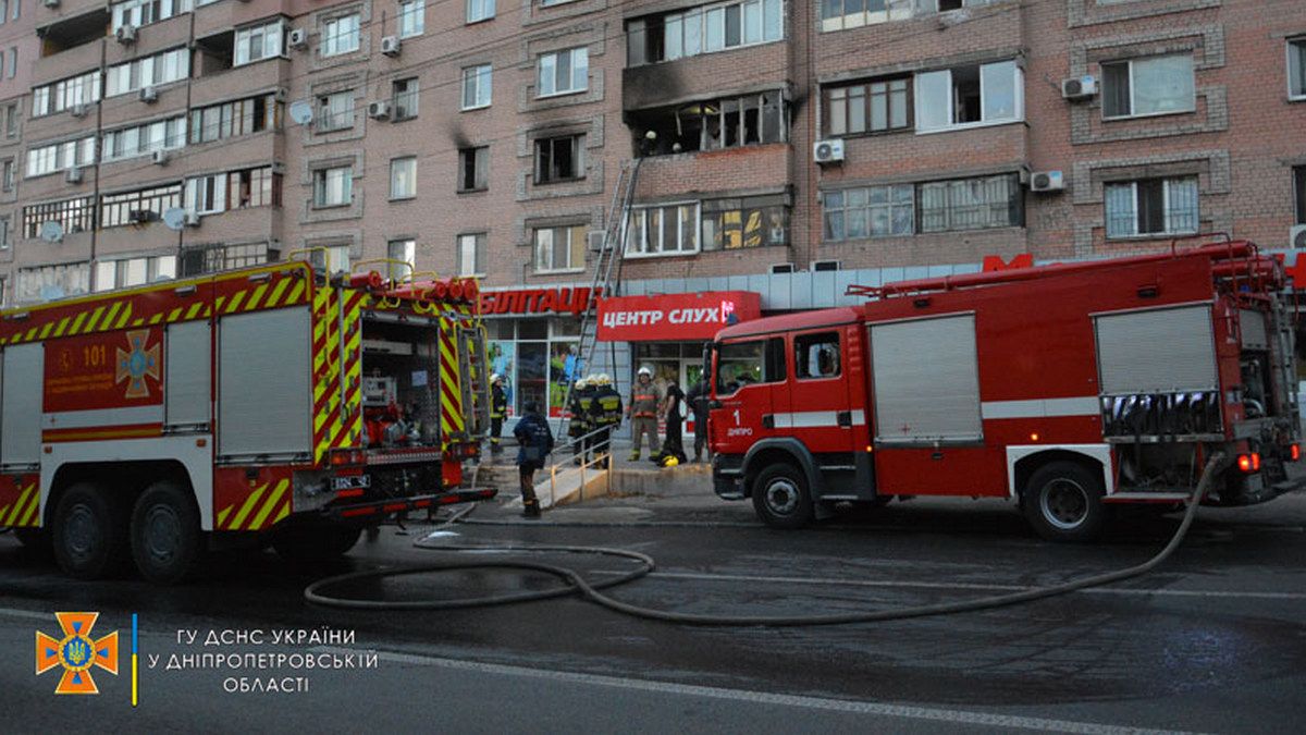 В Днепре на Поля горела квартира