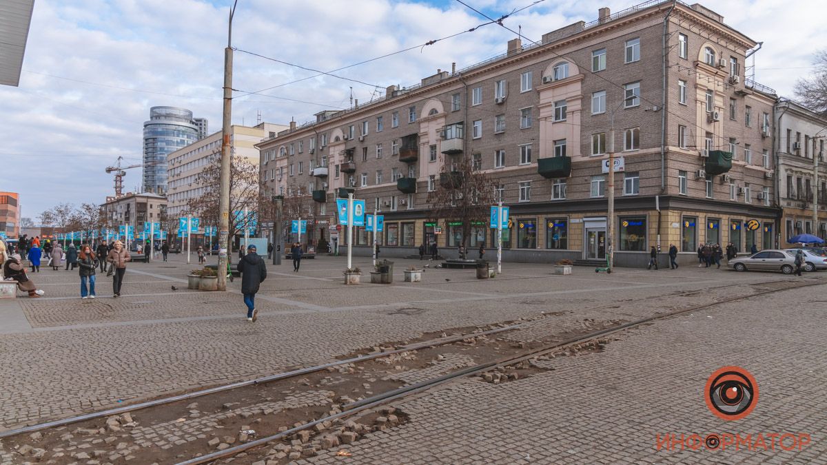 В Днепре "расчистили" от машин Европейскую площадь