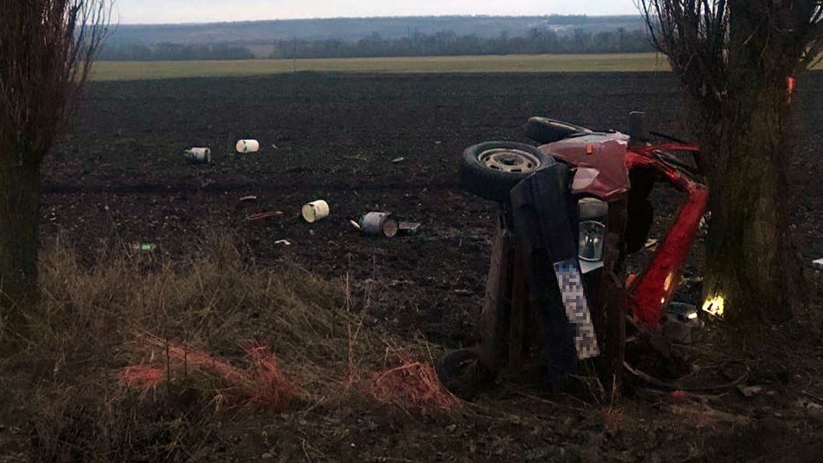 В Днепропетровской области перевернулся ВАЗ: погиб мужчина, два человека пострадали