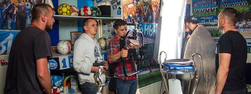 В Днепре продолжают снимать клип в поддержку ФК "Днепр"