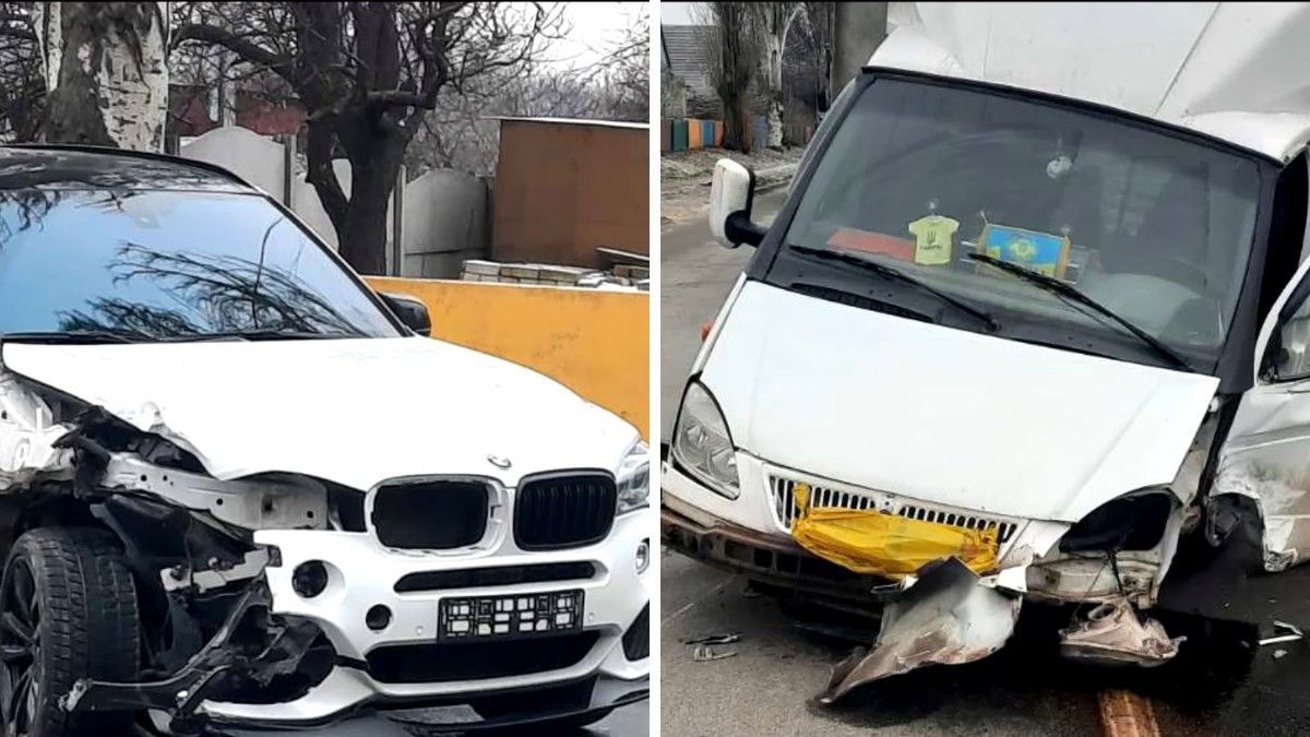 У Кам'янському зіштовхнулись ГАЗель та BMW: відео моменту