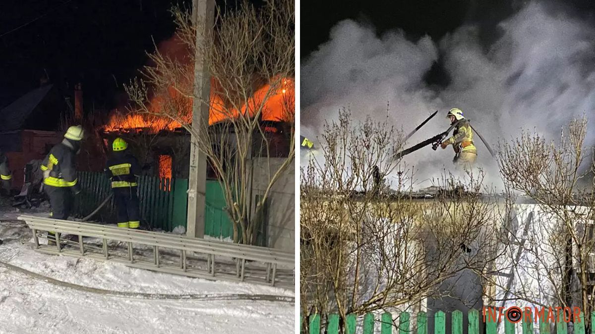 У Дніпрі на Детальбудівській горів приватний будинок