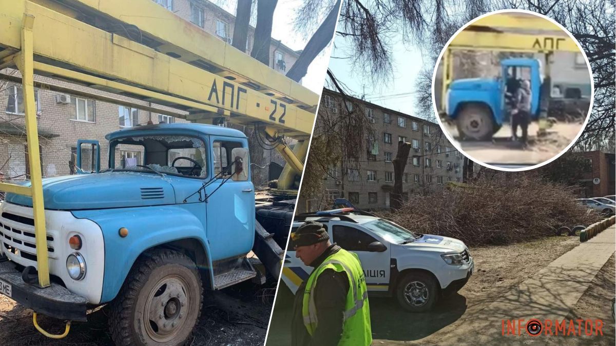 У Новомосковську чоловік з сокирою напав на комунальників: відео моменту