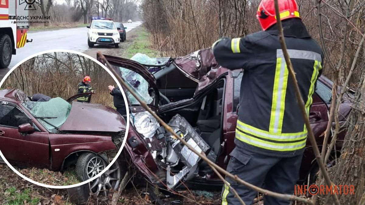 У Кам’янському районі ВАЗ вилетів із дороги та зіткнувся з деревом