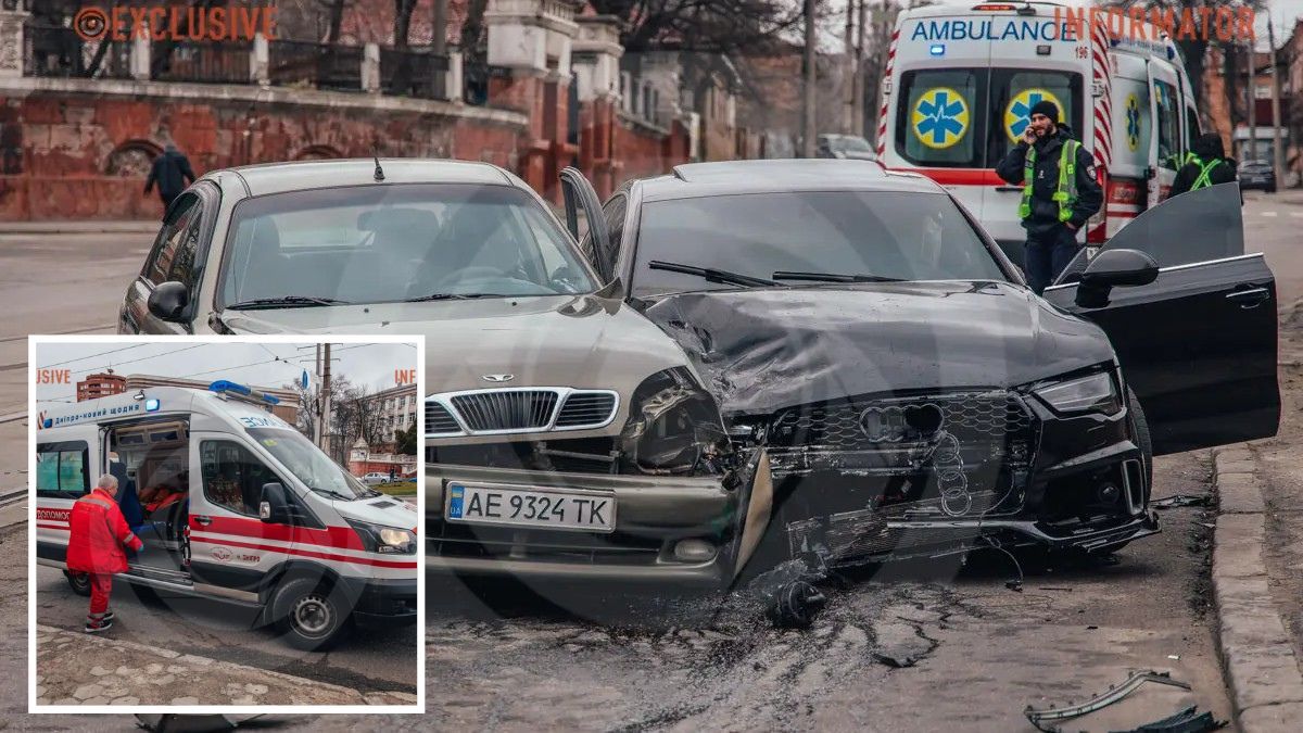 У Дніпрі на Святослава Хороброго зіштовхнулися Audi та Daewoo: чоловік помер у лікарні