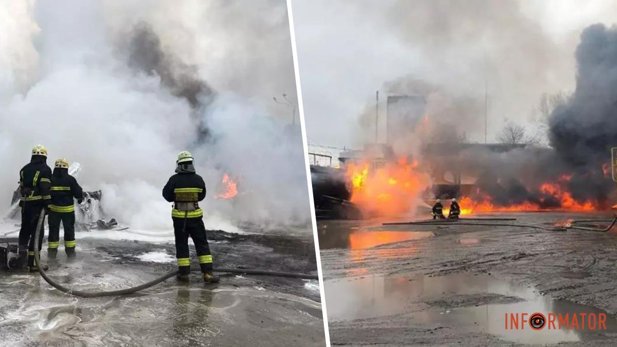 У Дніпрі на Береговій на АТП спалахнув бензовоз DAF: подробиці від рятувальників