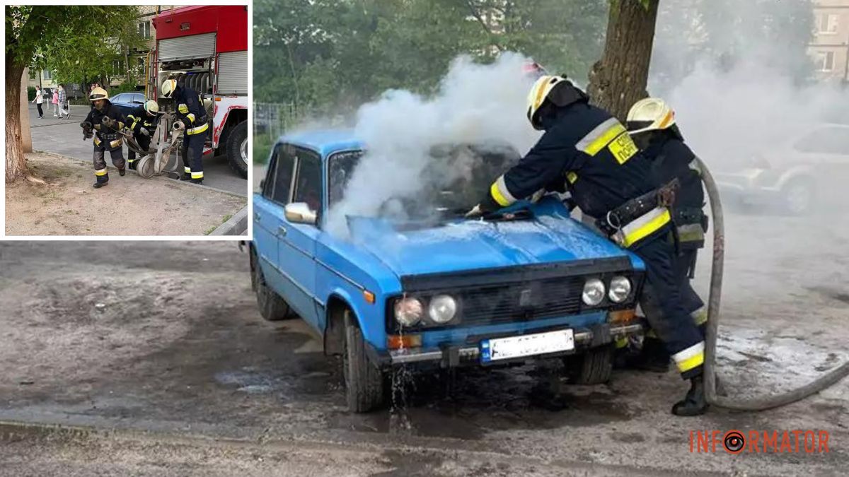 У Дніпрі на Метробудівській зайнявся припаркований “ВАЗ”