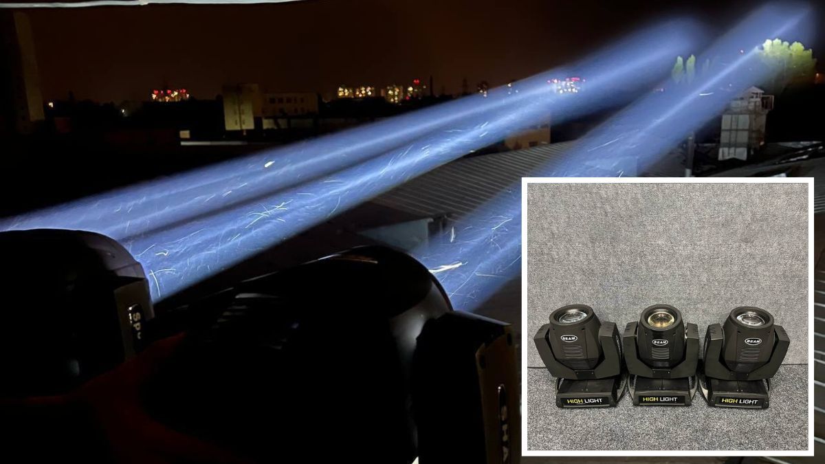 Концертні прожектори на полюванні за “Шахедами”, відео - Юрій Голик